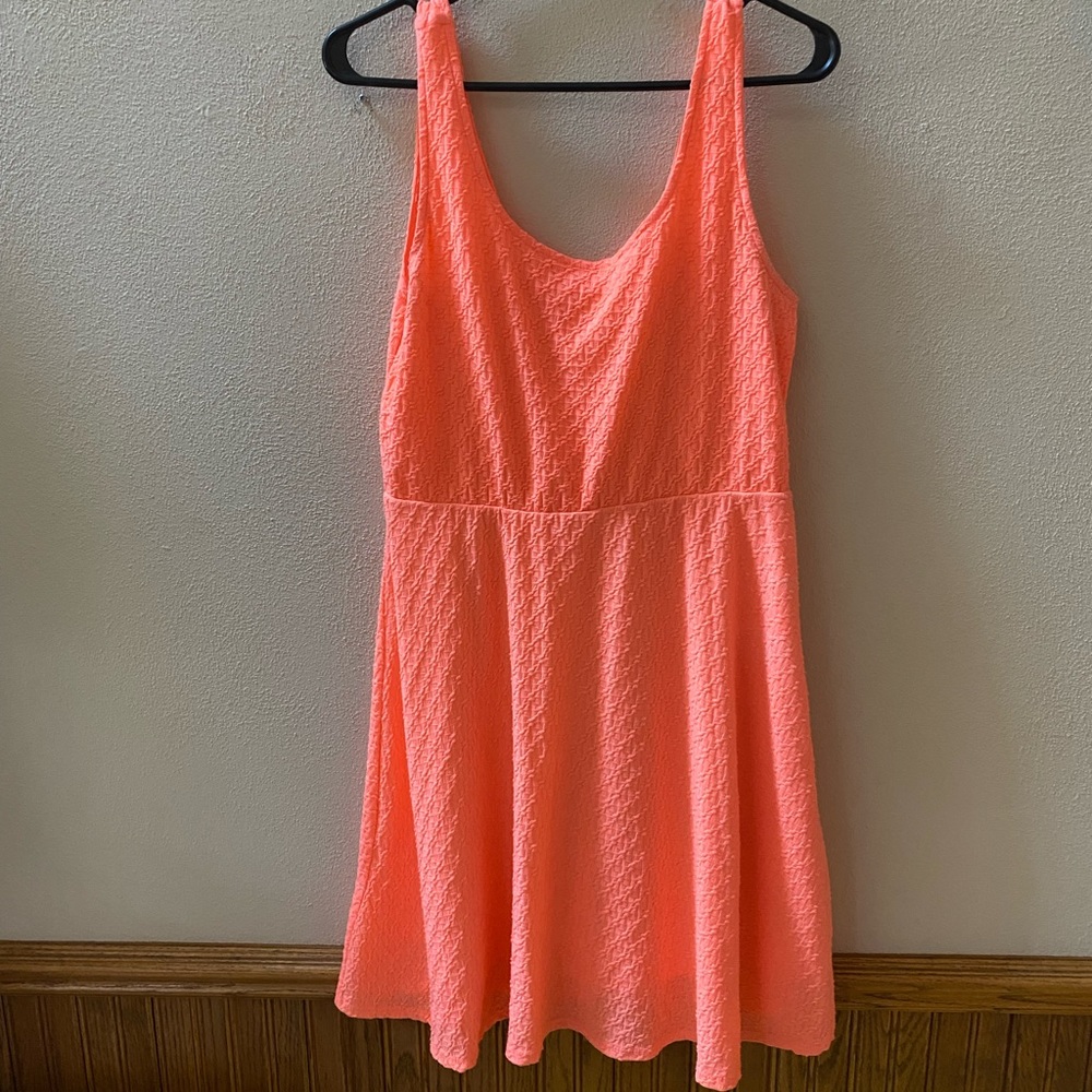 Bright salmon dress perfect for summer!